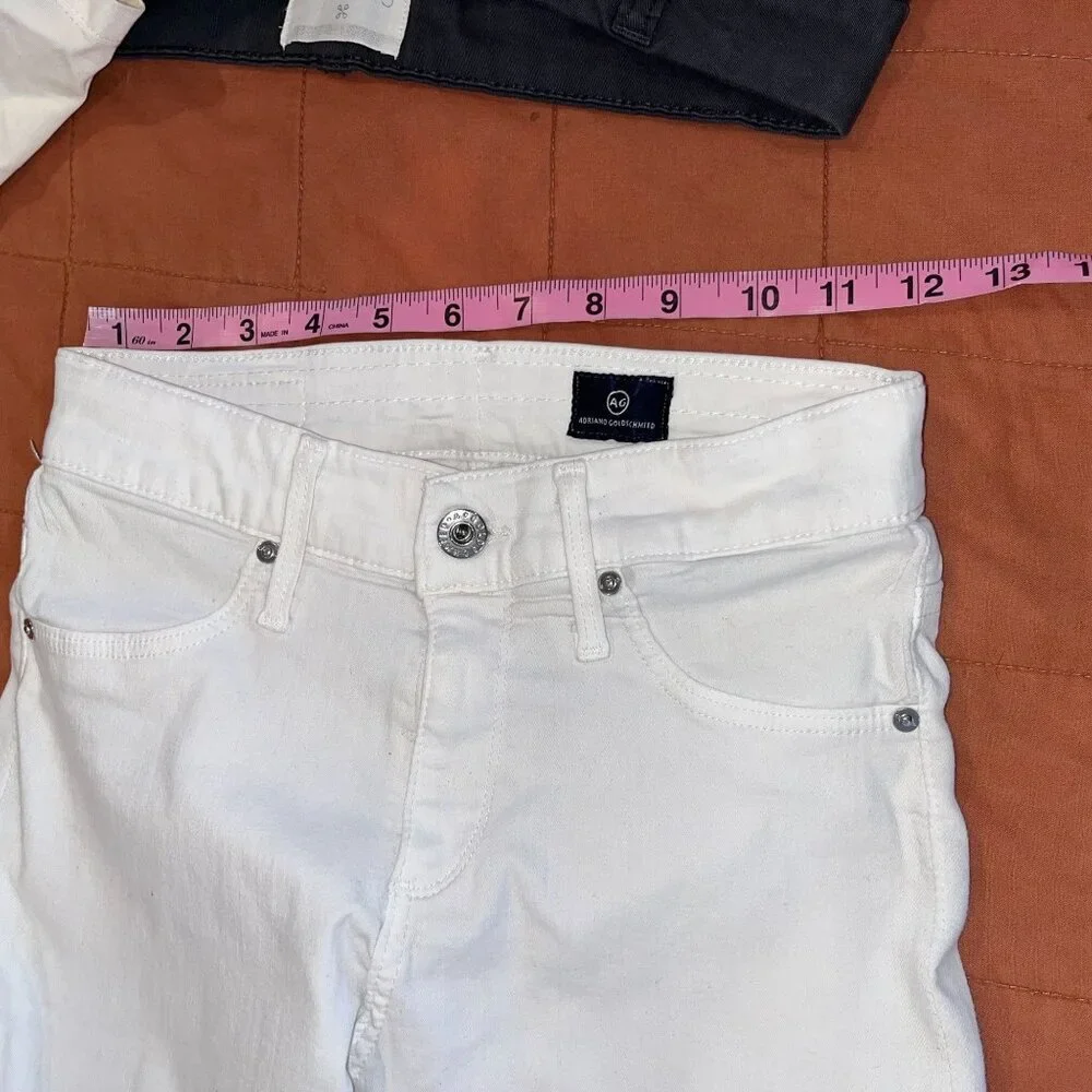 AG Adriano Goldschmied White Skinny Jeans Womens Size 24